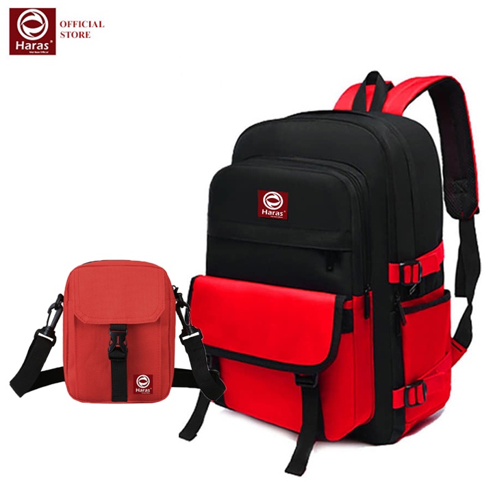 Combo Balo Phối Màu Thời Trang HR297 Và Túi Đeo Chéo HARAS HR281