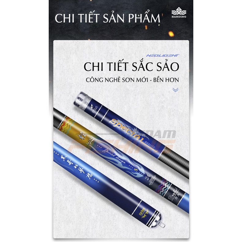 Cần câu tay Handing Khinh Tâm ( 3m6 , 4m5 , 5m4) - Độ cứng 5H