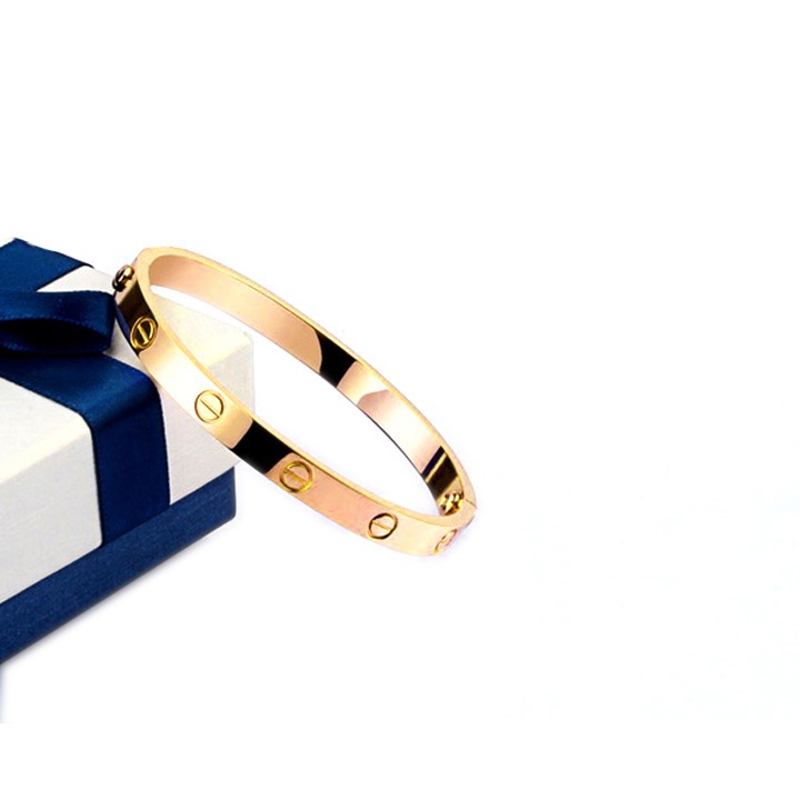 [ xả kho ] Vòng tay nam nữ hình đinh chất liệu titan VT001T