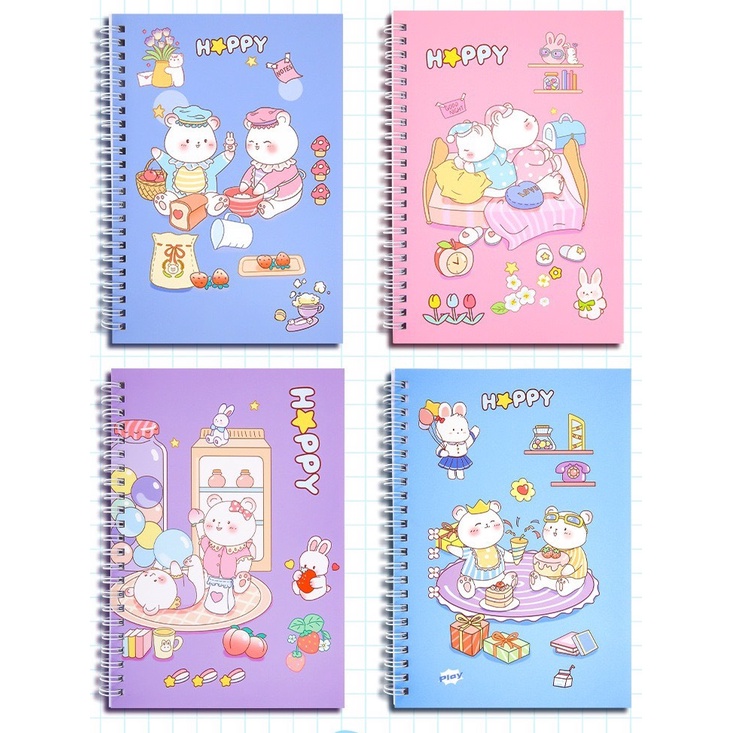 Sổ lưu trữ sticker và washi tape khổ A5, nhiều hình cute