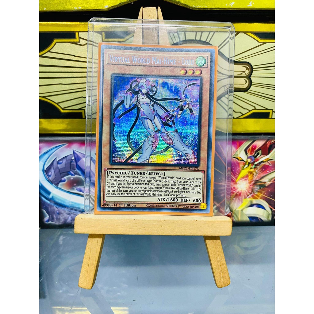 Lá bài thẻ bài Yugioh Virtual World Mai-Hime - Lulu - Prismatic Secret Rare - Tặng bọc bài nhựa bảo quản