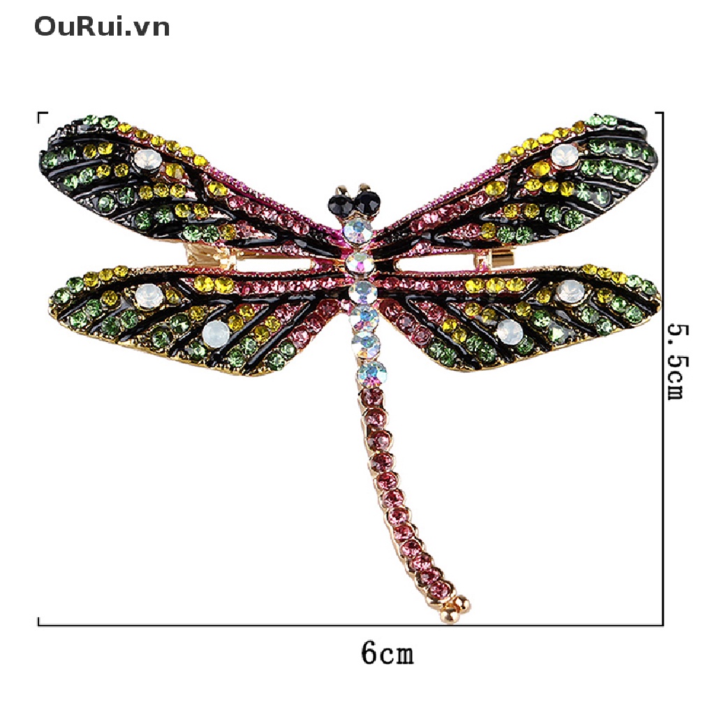 Ghim Cài Áo Hình Chuồn Chuồn Đính Đá Pha Lê Nhân Tạo Thời Trang