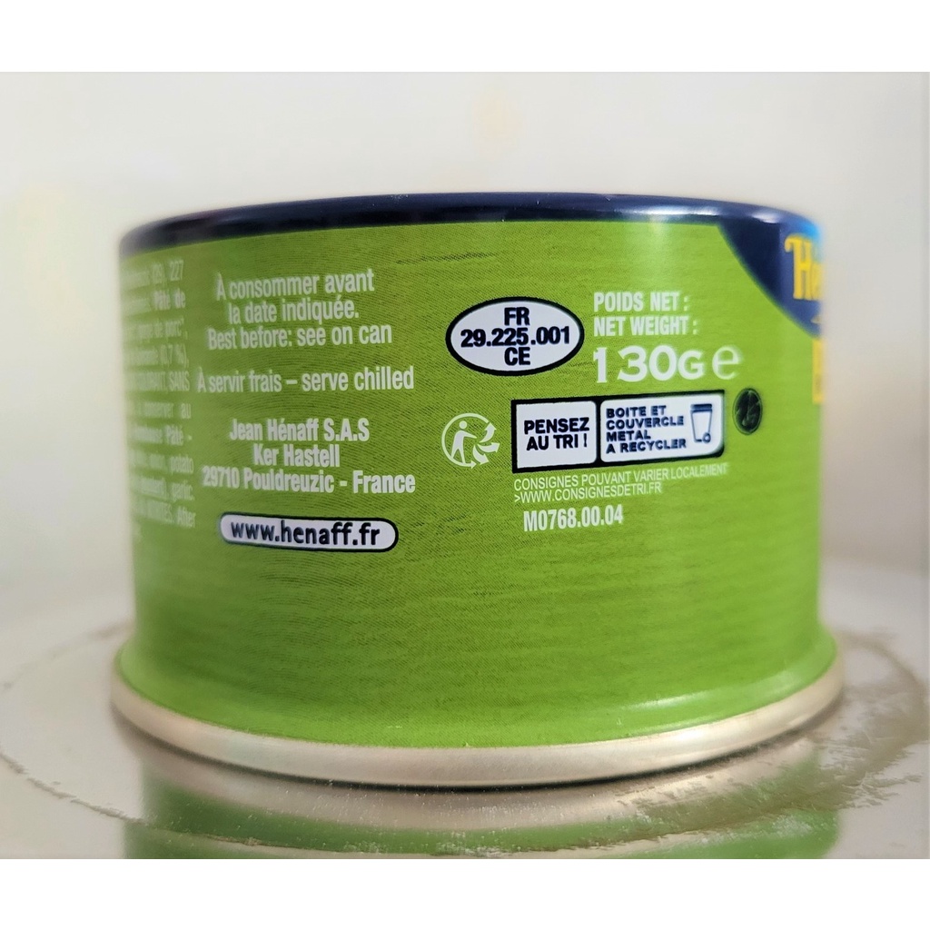 [Hộp XANH LÁ 130g] PA TÊ ĐỒNG QUÊ TRUYỀN THỐNG [France] HENAFF Farmhouse Pate