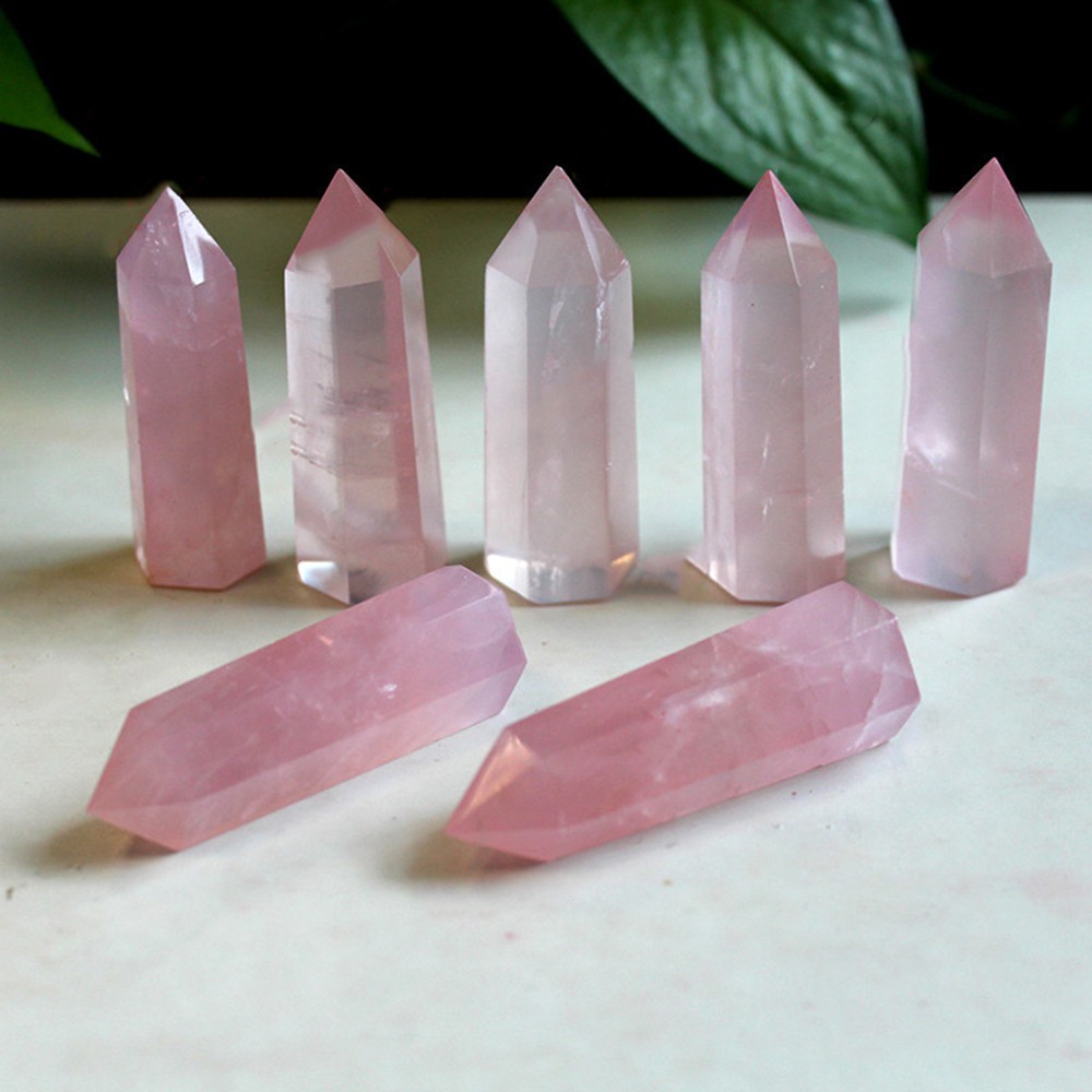 Trụ Đá Thanh Tẩy Pink Crystal Size 5-6 Cm