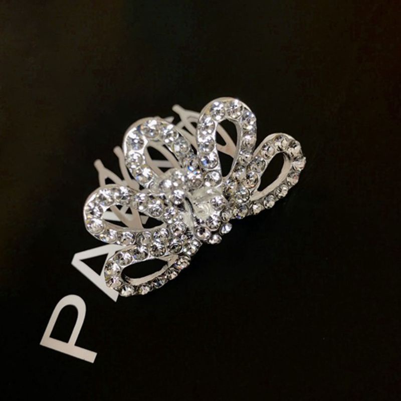 Kẹp Tóc Hình Vương Miện Đính Đá Lấp Lánh Dành Cho Bé Gái