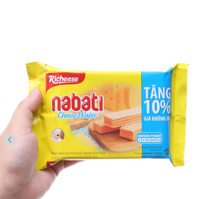 Bánh xốp Nabati kem phô mai 58g