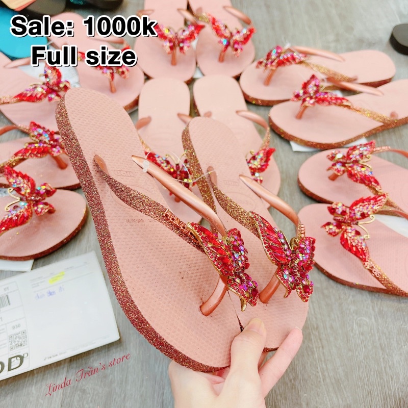 dép HVN kim tuyến viền hồng ruốc b.chúa đỏ