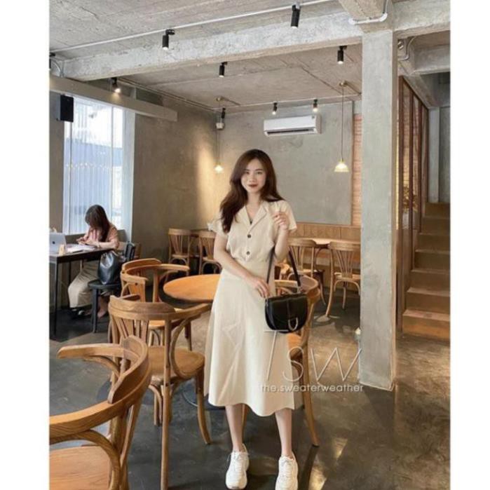 Sét Vest Croptop Kèm Chân Váy Dài Dáng Chữ A Kéo Khóa M322 -Teen 888