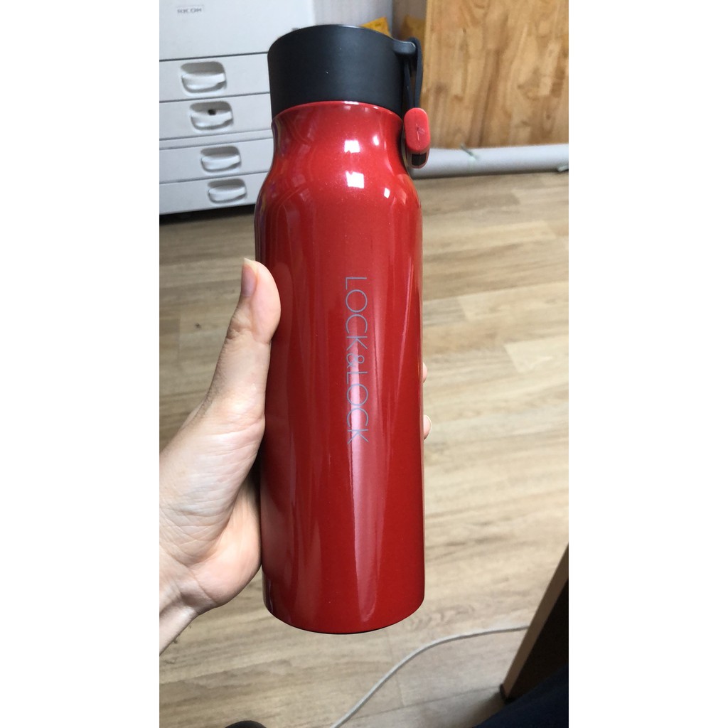 [LOCK &amp; LOCK] Bình giữ nhiệt Lock&amp;Lock Name Tumbler 500ml Màu trắng và màu đỏ,  LHC4125