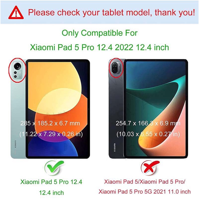Bao Da Máy Tính Bảng Có Bàn Phím Từ Tính Cho Xiaomi Pad 5 Pro 2022 12.4 inch / Mi Pad 5 Pro 12.4 inch 2022