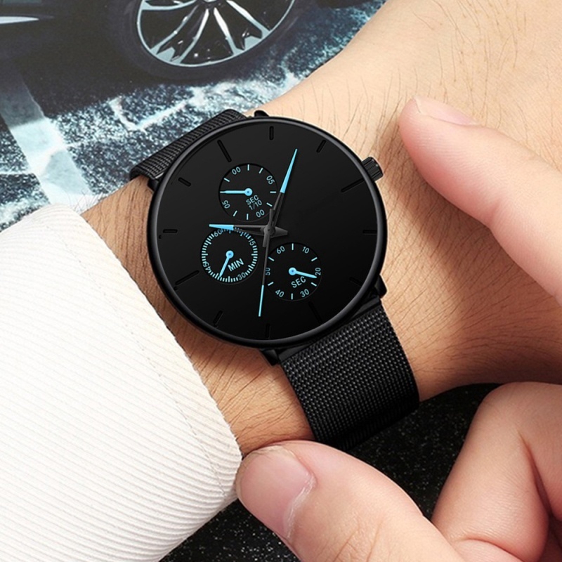 Đồng Hồ Quartz Siêu Mỏng Thời Trang Cho Nam