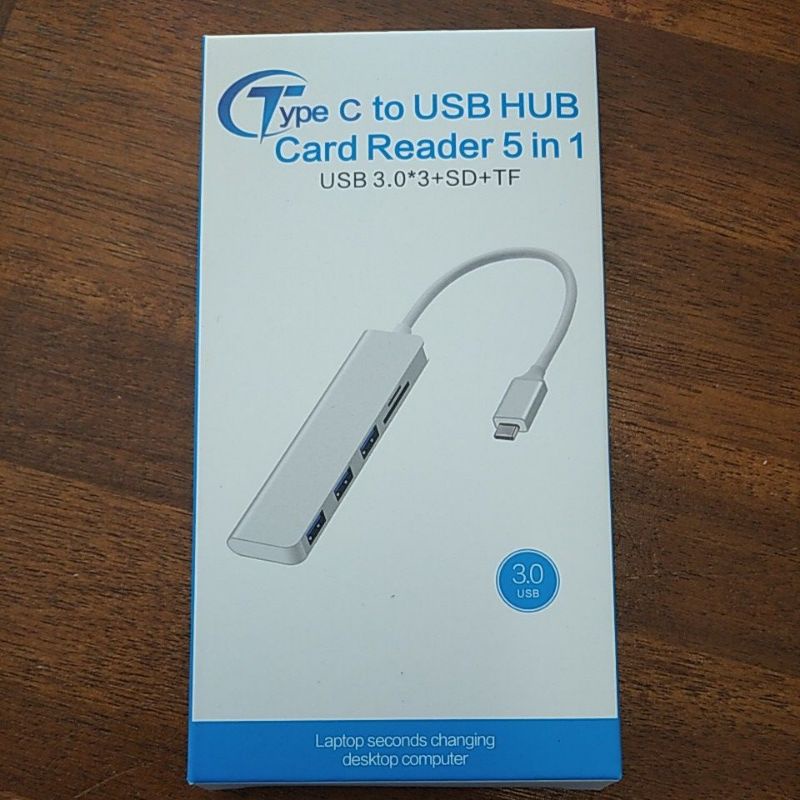 đầu chuyển Type C sang USB hub card reader 5 in 1