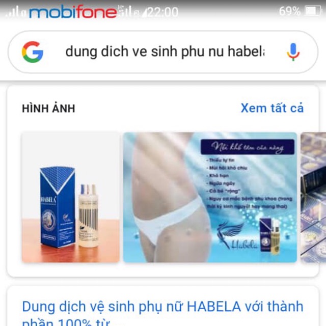 Dung dịch vệ sinh phụ nữ habela