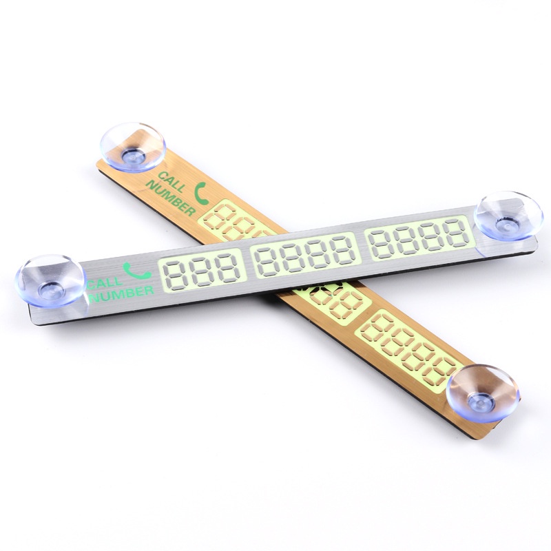 Thẻ Số Điện Thoại Đỗ Xe Tạm Thời 14.8*2cm Phát Sáng Ban Đêm