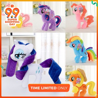 Thú Nhồi Bông Hình Ngựa Pony Màu Cầu Vồng Mềm Mại Xinh Xắn