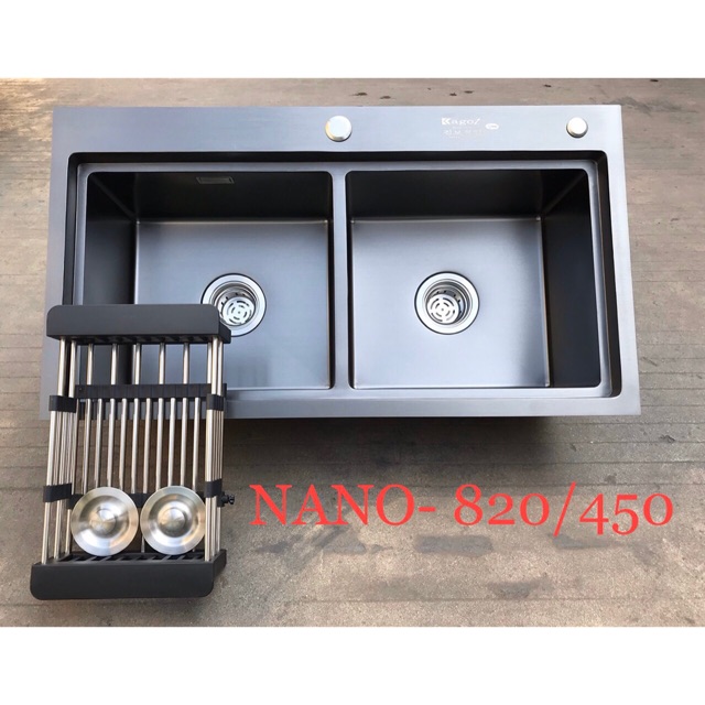 Chậu rửa bát Nano kiểu bậc thang 82*45cm