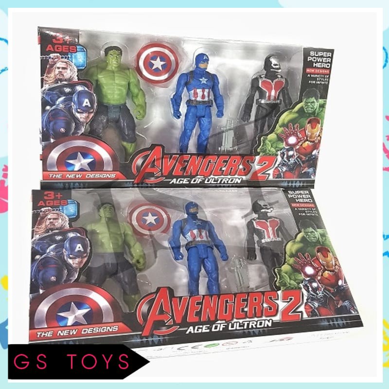 Set 3 Mô Hình Đồ Chơi Siêu Anh Hùng Trong Phim The Avengers 2 Age Of Ultron 2113 / 1