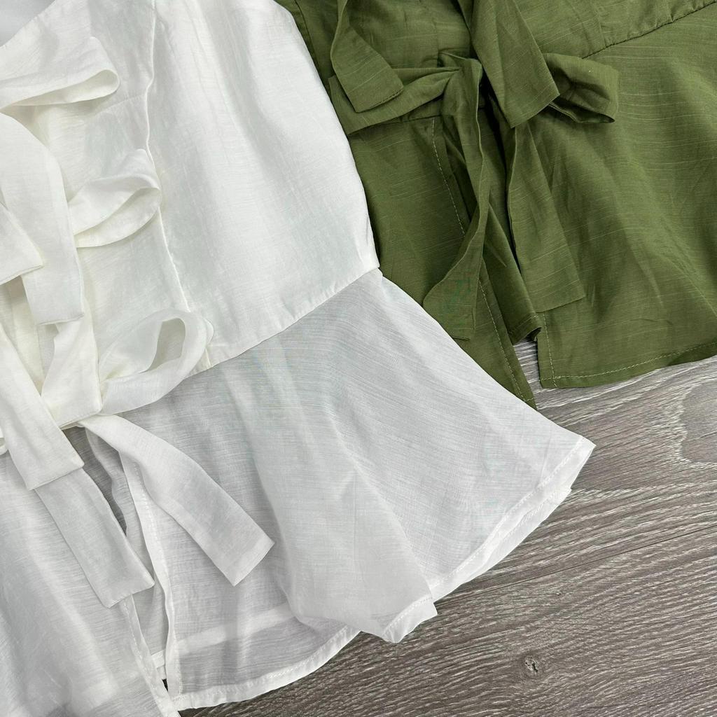 Áo kiểu nữ sát nách thắt nơ