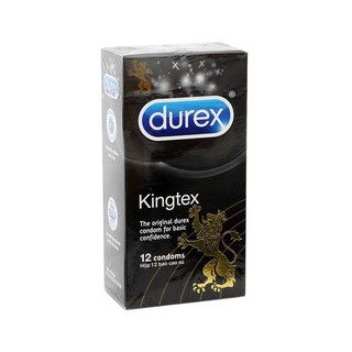 Durex kingtex 12 chiếc, ôm sát, cảm giác thật size nhỏ 49mm