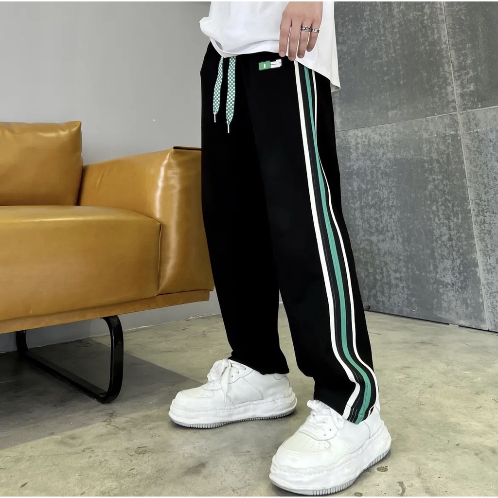 Quần ông suông nam nữ TINOFUN dáng quần dài ống rộng baggy unisex mã DP B from đứng cạp chun ống loe co giãn thể thao