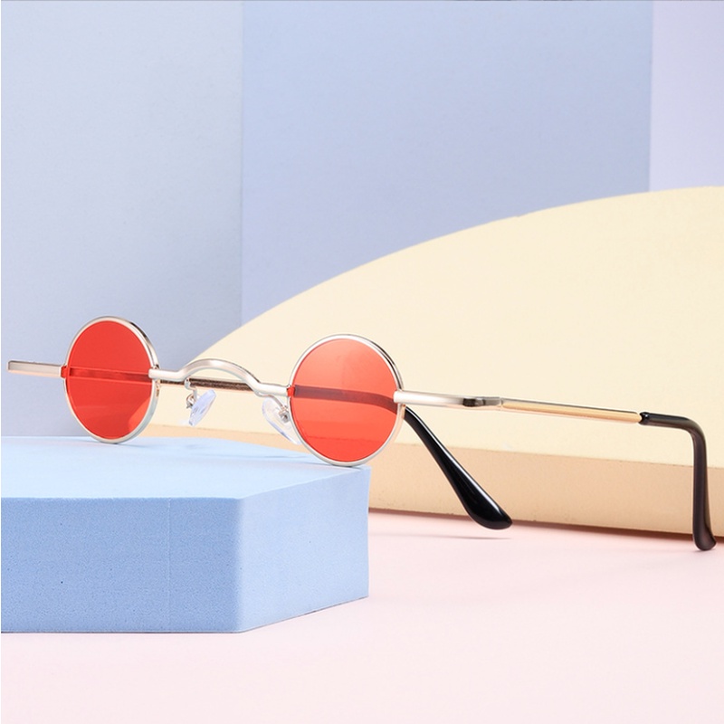 Kính Mát Gọng Kim Loại Tròn Chống Tia UV Thời Trang
