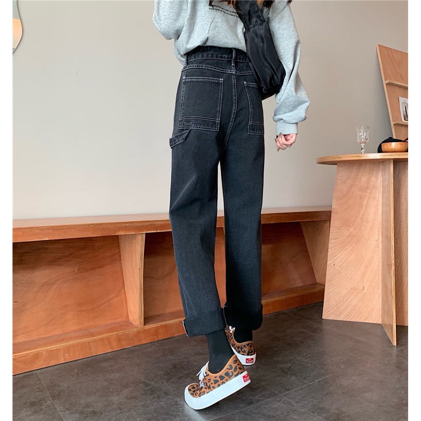 Quần Jeans Dài Ống Rộng Thời Trang Dành Cho Nữ
