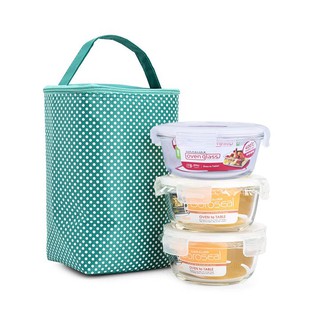 Bộ 3 Thủy Tinh Lock&Lock 400ml - 400ml - 380ml Tặng Túi Giữ Nhiệt