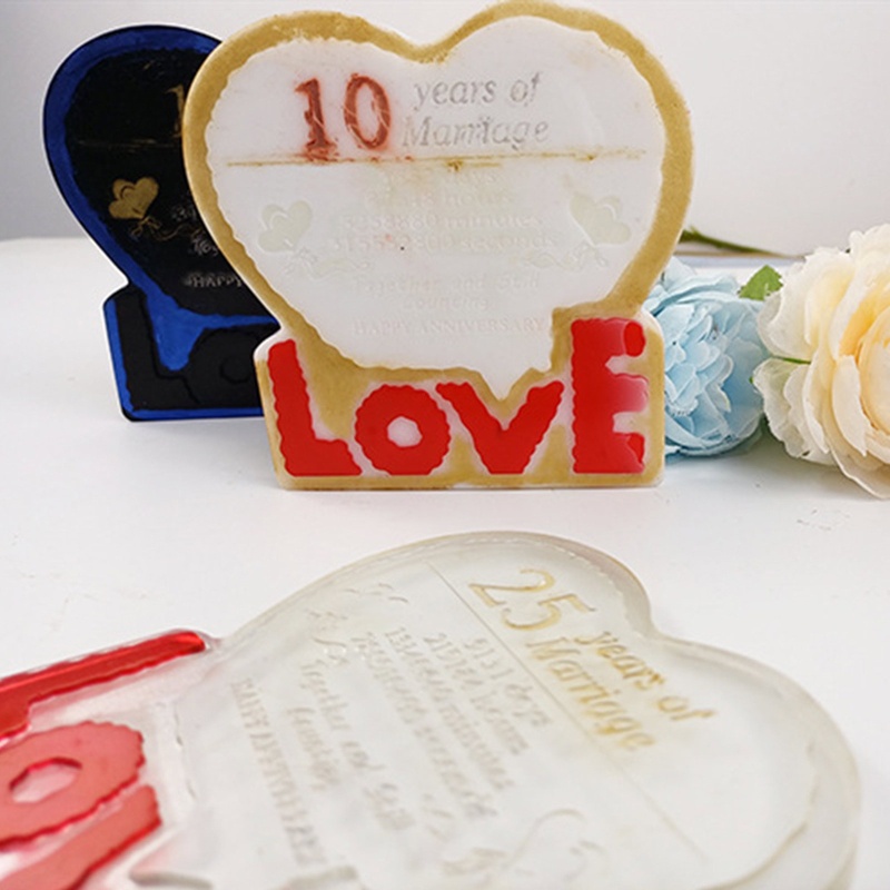 Sa Khuôn Silicone Hình Trái Tim Làm Đồ Trang Trí Thủ Công DIY