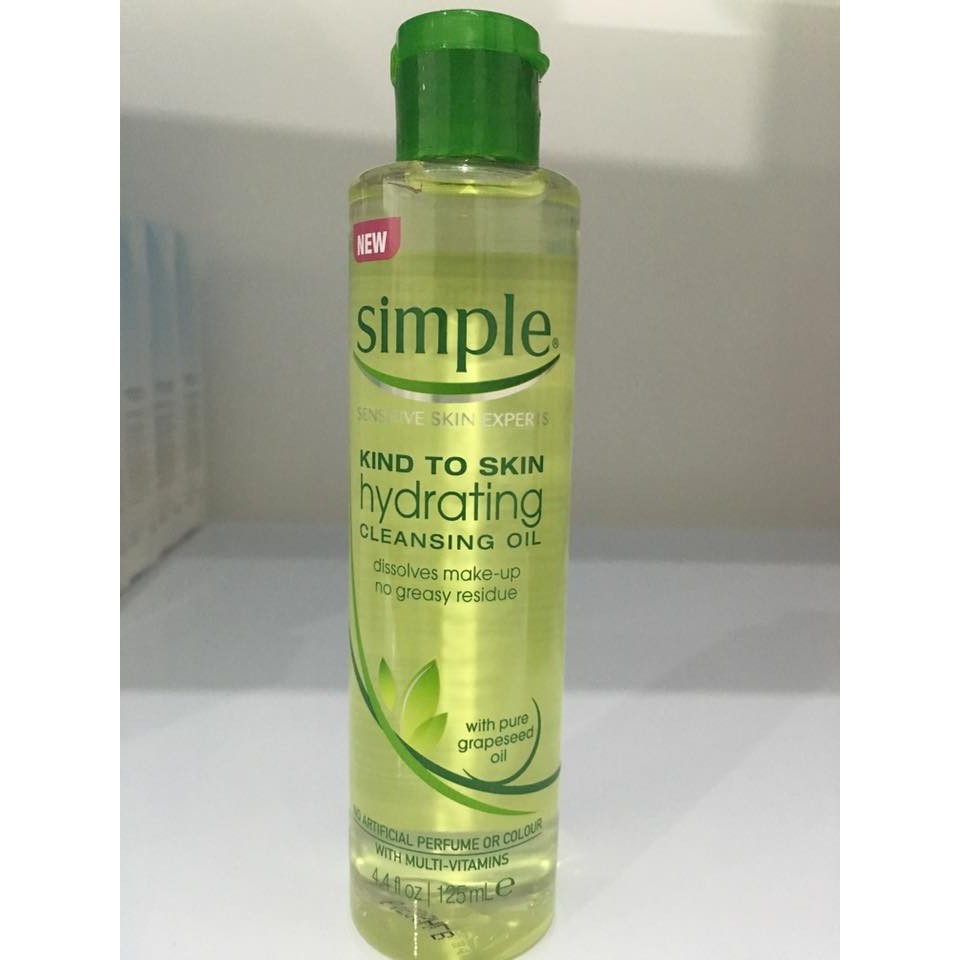 Dầu tẩy trang Simple chiết xuất hạt nho 125ml