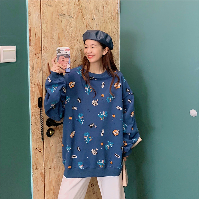 Thời Trang Áo Sweater Tay Dài In Họa Tiết Hoạt Hình Dễ Phối Đồ | BigBuy360 - bigbuy360.vn