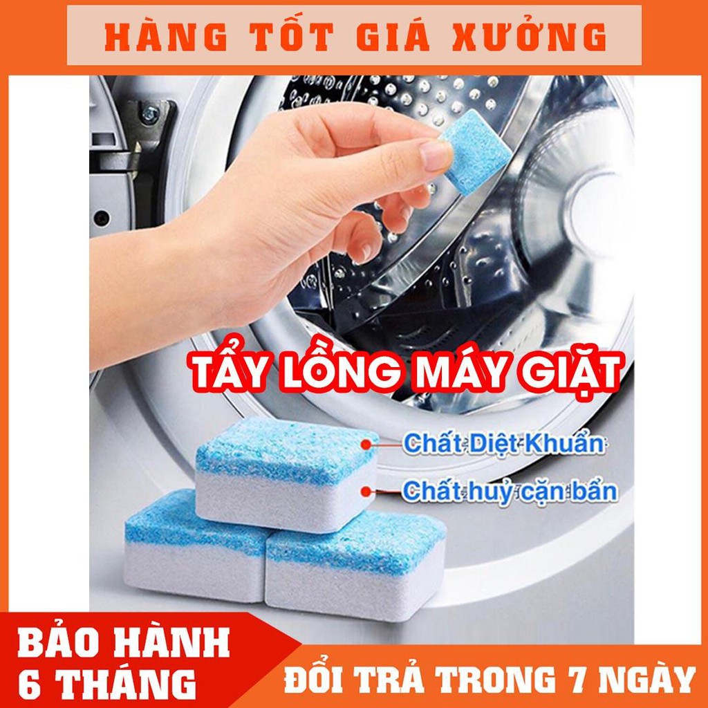 [Hàng Loại 1]Hộp 12 Viên Tẩy Vệ Sinh Lồng Máy Giặt, Diệt khuẩn Bột vệ sinh máy giặt SALE