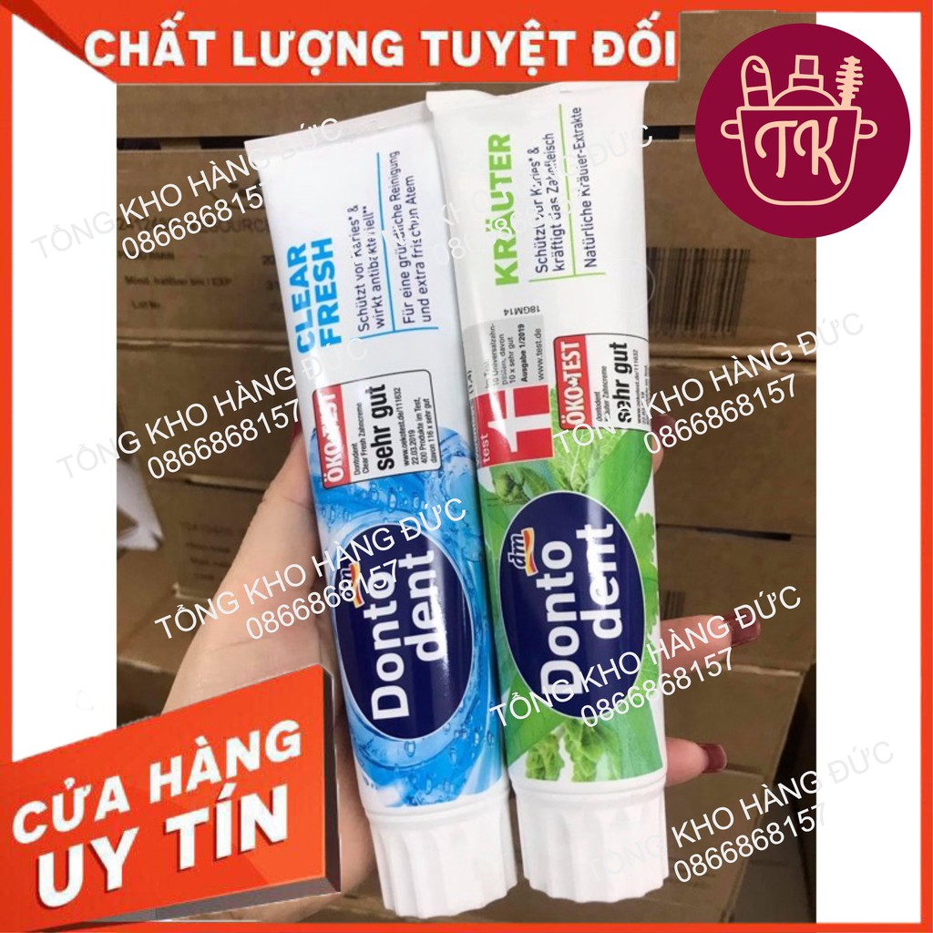 Kem đánh răng Dontodent Thảo dược 125ml nội địa Đức