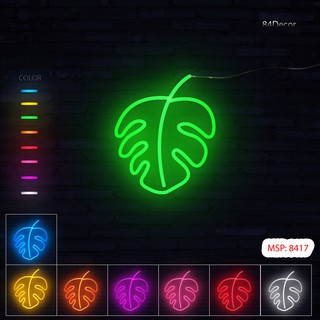 Đèn Led Neon Trang Trí | Đèn Led Neon Hình Chiếc Lá | 8417 | [Kèm Nguồn]