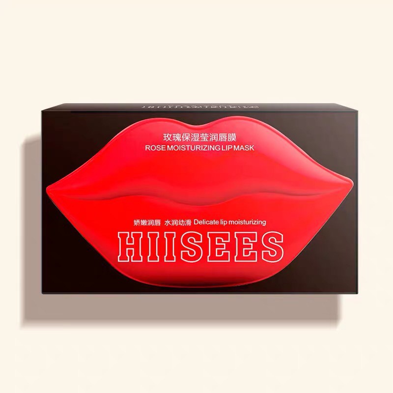20 miếng mặt nạ môi HIISEES hoa hồng dưỡng ẩm mềm môi căng mọng Rose Moisturizing Lip Mask HIIS04