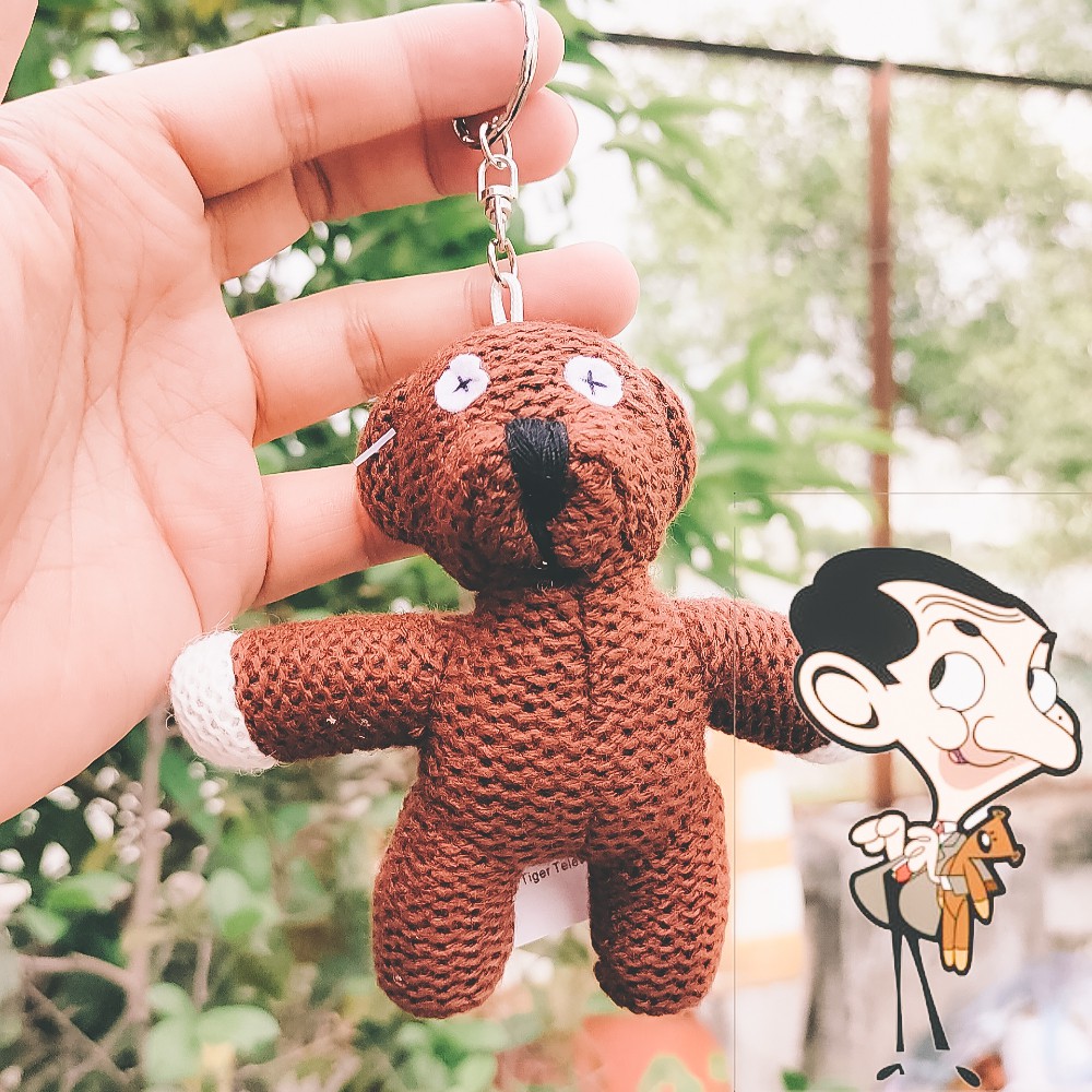 Móc khóa Gấu bông Teddy Mr.Bean phiên bản mini kích thước 12cm