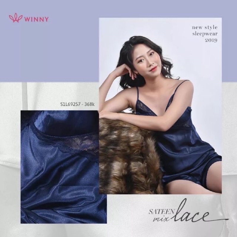 Bộ lụa 2 dây winny đi ngủ 69257 giá 368k