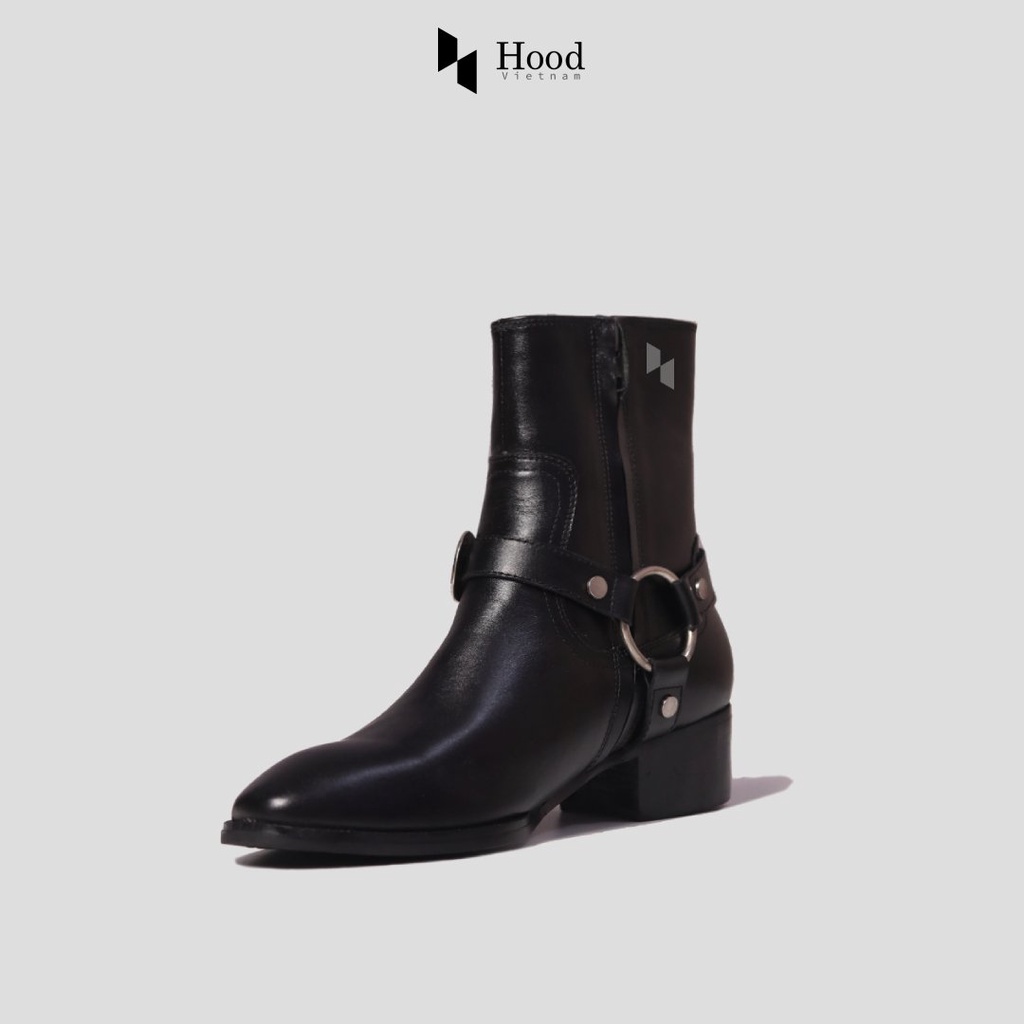 Giày HarnessBoot đai Belt - Da bò nhập khẩu nguyên tấm - Đế fip gỗ cao 4cm - Bảo hành 12 tháng