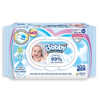 Khăn ướt Khăn giấy ướt bobby đa năng 100 tờ