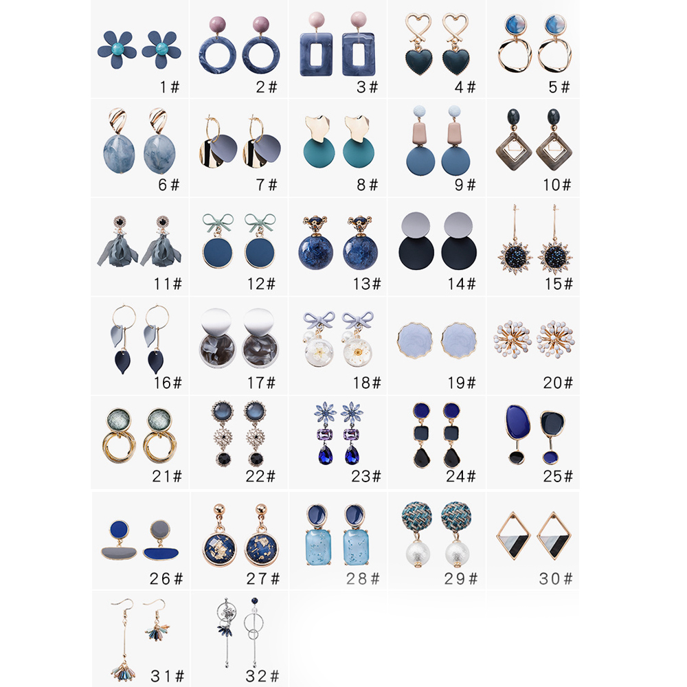 Đôi Khuyên Tai Acrylic Họa Tiết Hình Học Thời Trang Hàn Quốc Mihan1