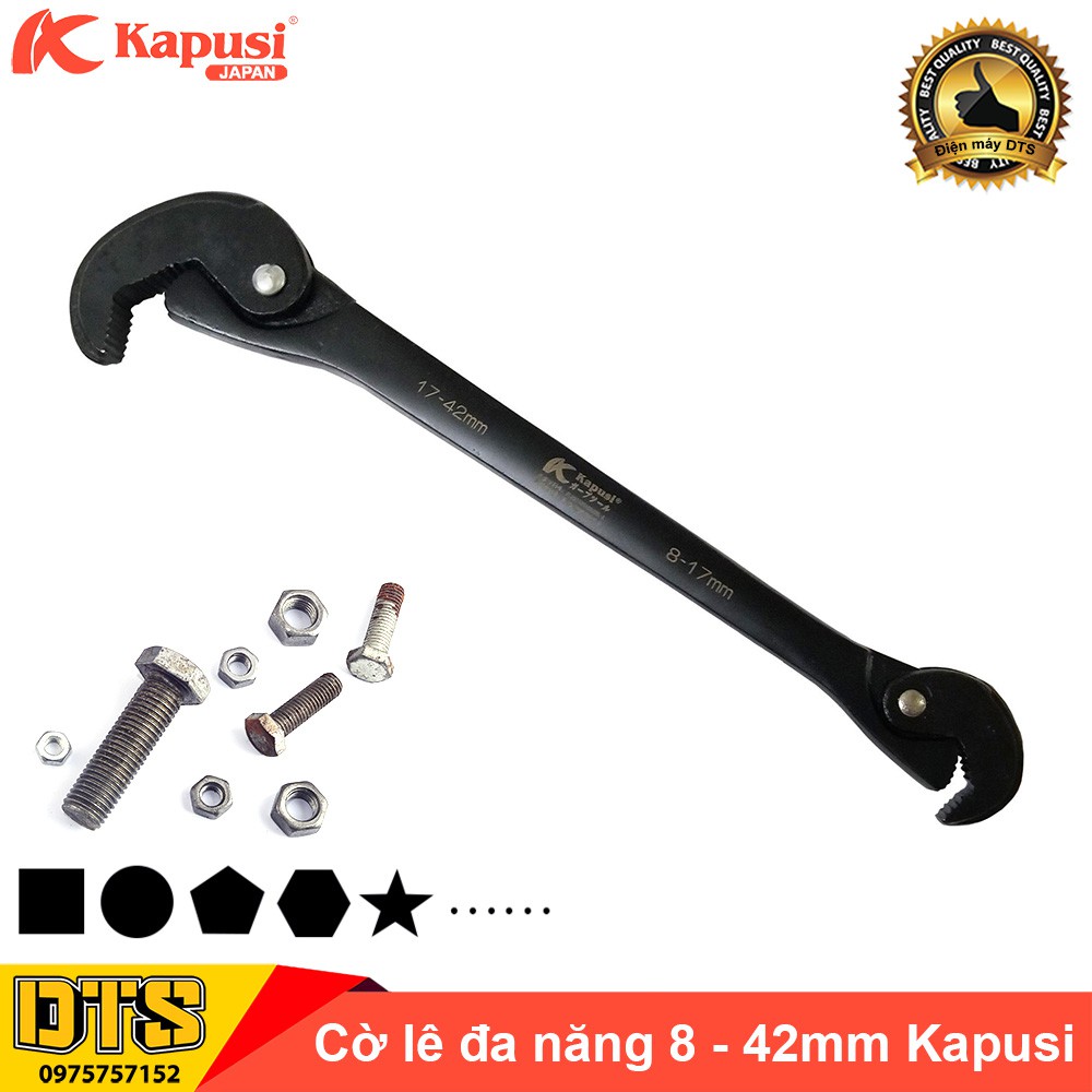 Cờ lê đa năng, mỏ lếch 8-42mm mở nhanh Kapusi, thép cứng CR-V