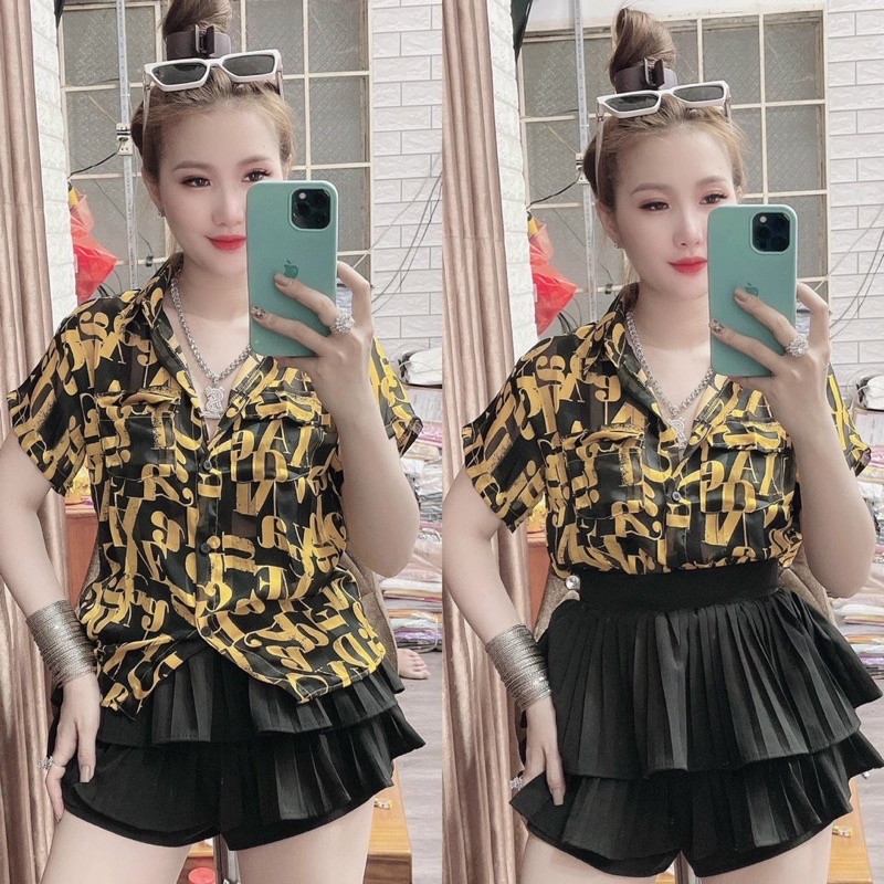 ÁO SƠMI CHỮ TAY NGẮN TÚI