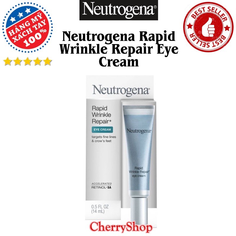 [Hàng Mỹ]Kem dưỡng mắt Neutrogena Rapid Wrinkle Repair Eye Cream 14ml