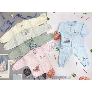[Ảnh thật] Bộ quần áo thu đông dài tay chất nỉ xốp cho bé 0-24 tháng tuổi PT Kids