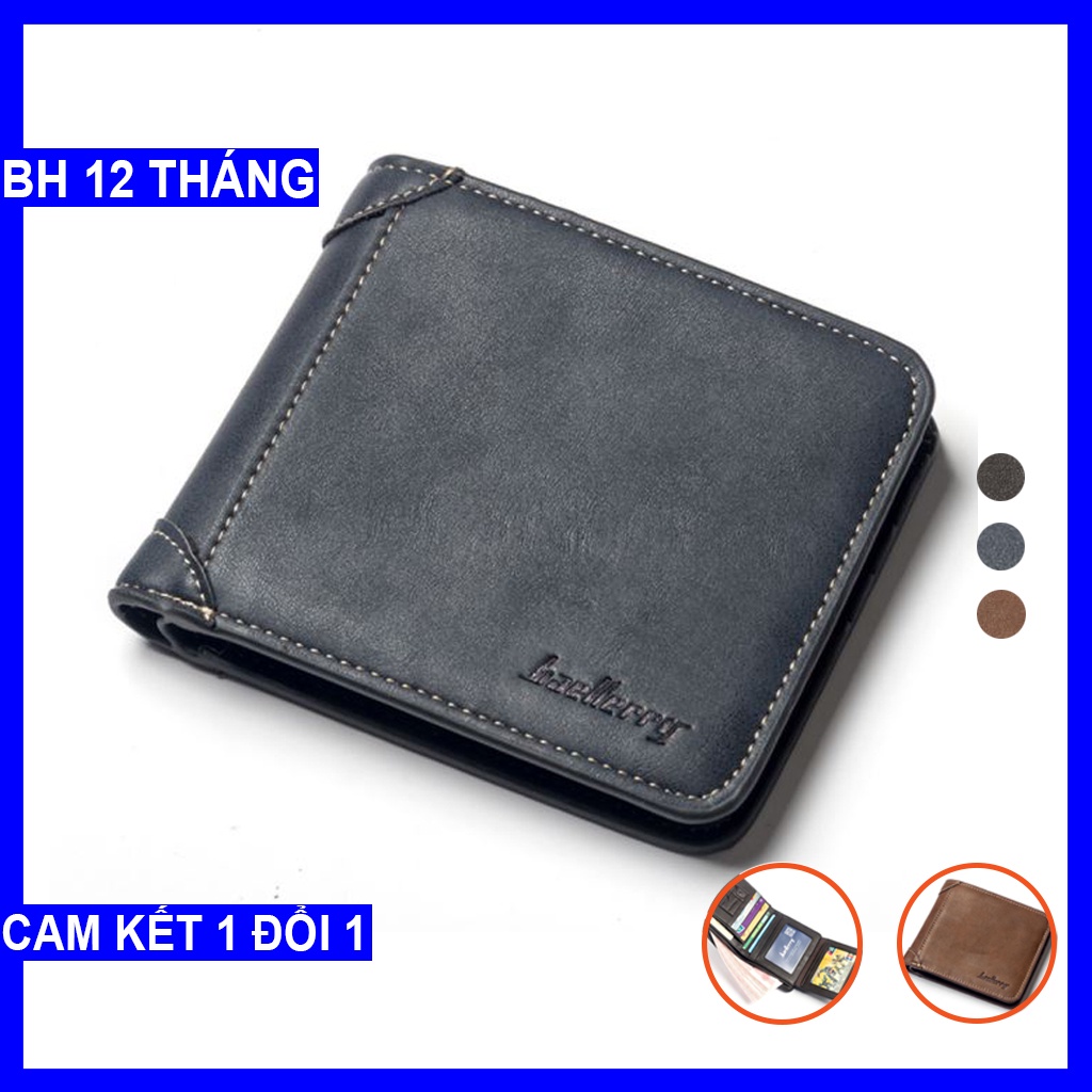 [Xả Kho] Ví Nam Mẫu Baellerry Da Mềm Cao Cấp, Bóp Da Nam  Xốp VICENZO Nhiều Mã Để Chọn