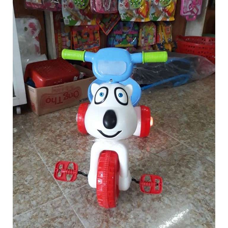 KHO SỈ] Xe đạp 3 bánh có nhạc + đèn + gấp gọn cho bé 1-5 tuổi