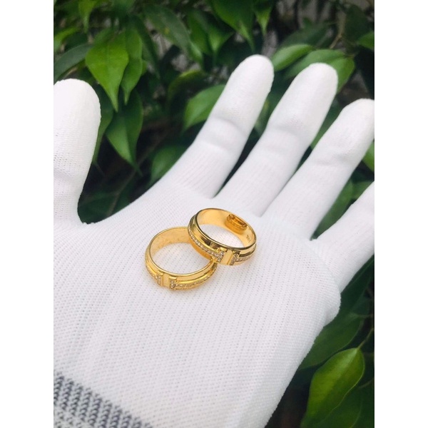 nhẫn đôi mạ vàng