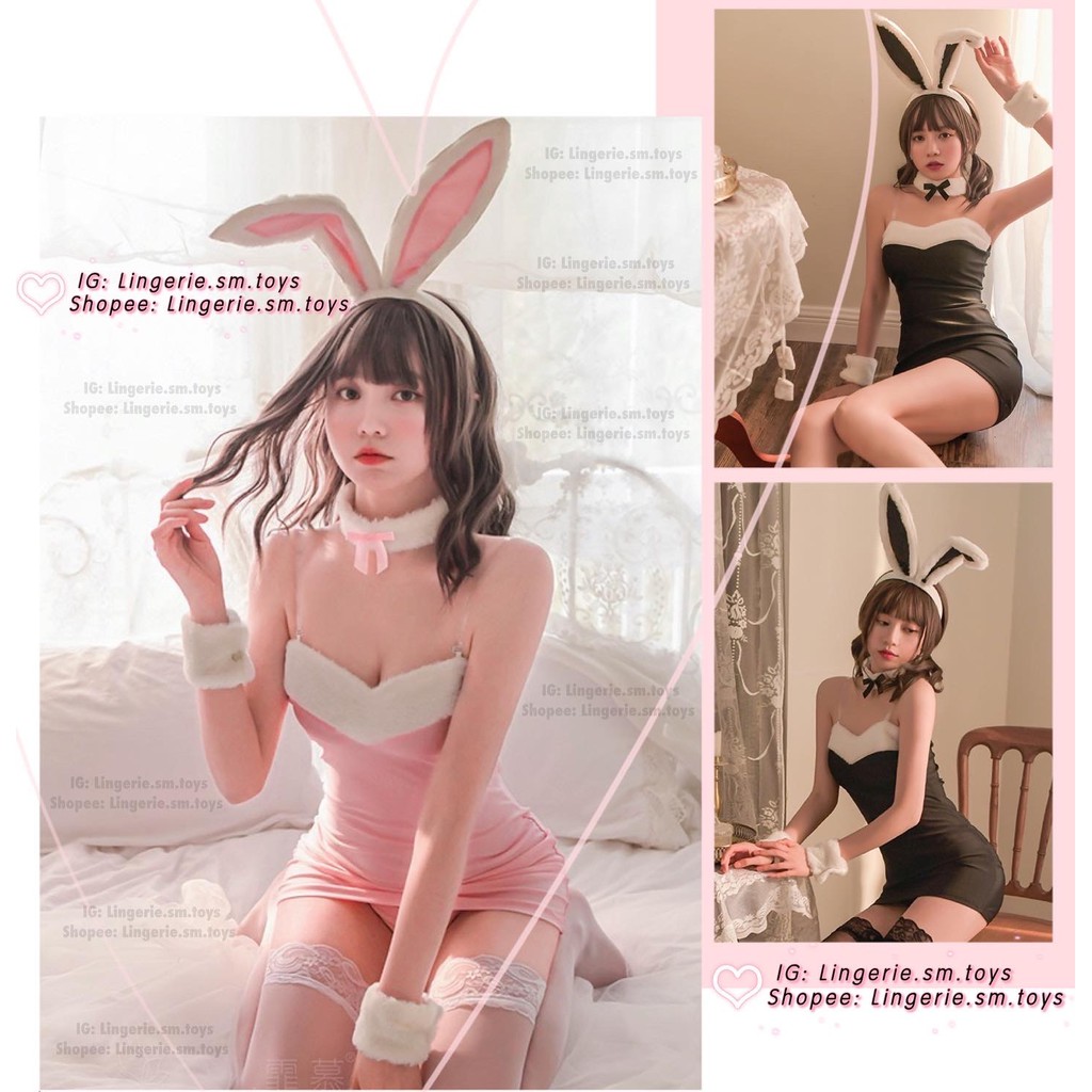 FM6990 Cosplay Nàng Thỏ Dễ Thương - Viền Lông Xinh Xắn Đáng Yêu - Nhiều Phụ Kiện Đi Kèm
