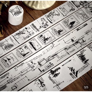 Washi dạng những con tem vintage
