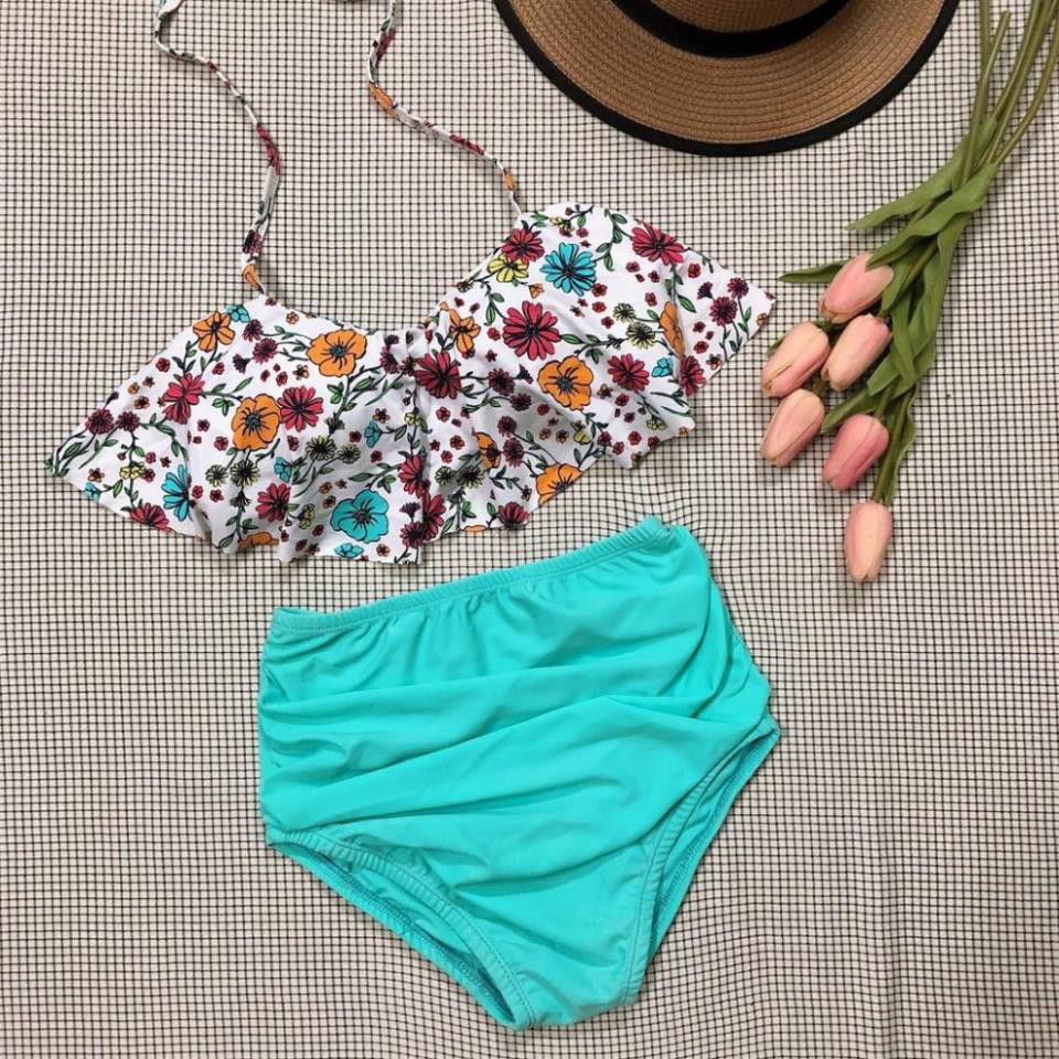 Bán tách lẻ áo/quần đồ bơi áo bèo kín đáo nhiều màu bikini hè - ảnh thật shop chụp