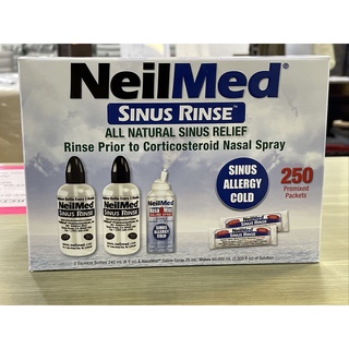 Bộ rửa mũi Neilmed 250 gói muối + 2 bình rửa + 1 chai xịt